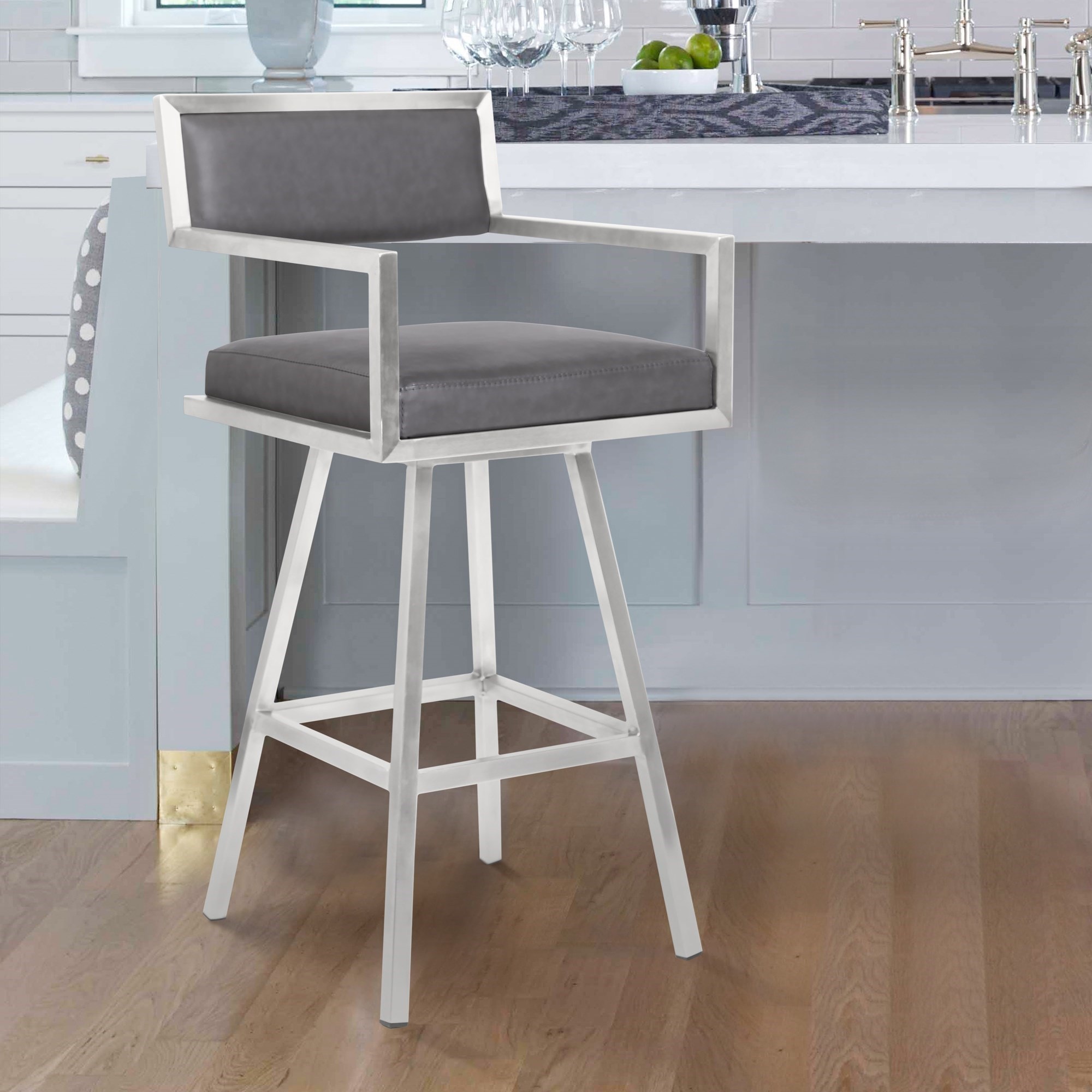 Armen Living LCDNBABSVB30 Dylan Bar Stool Vintage Black Armen Living LCDNBABSVB30 Dylan Bar Stool Vintage Black
